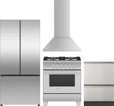4 Piece Package Includes Refrigerator, Range, Hood And Dishwasher